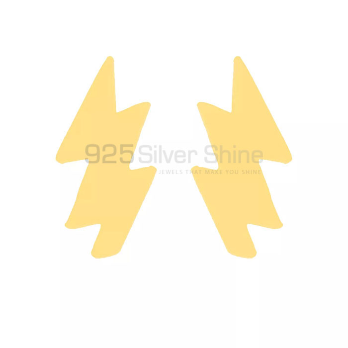Sterling Silver Lightning Charm Stud Earring For Women's LGME344