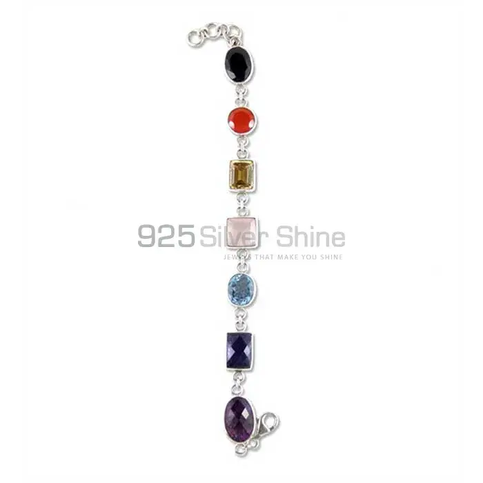 Sterling Silver Mediation Chakra Bracelets With loose Jewelry SSCB121