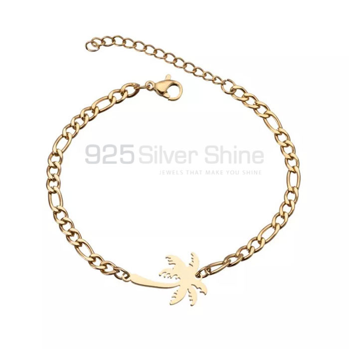 Sterling Silver Palm Tree Handmade Bracelet For Women's TOLMB591