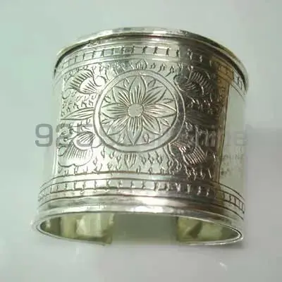 Sterling Silver Plain Handmade Cuff Bangle Or Bracelets Jewelry 925SSB333