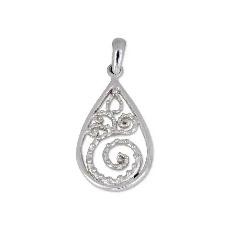 Sterling Silver Plain Pendant_0