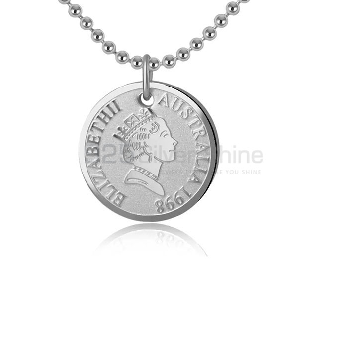 Sterling Silver Queen Elizabeth Coin Necklace Jewelry SMMN571_4