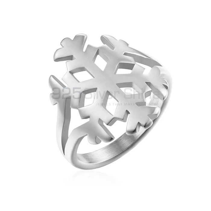 Sterling Silver Snowflake Ring In 925 Sterling Silver SNMR458