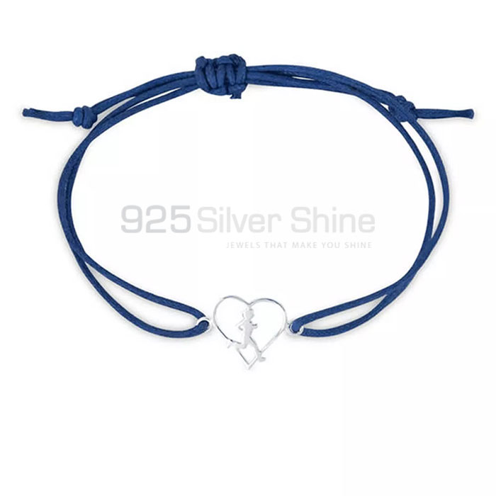 Sterling Silver Sports Bracelet. Runner Charm Heart Bracelet SPMB459_0