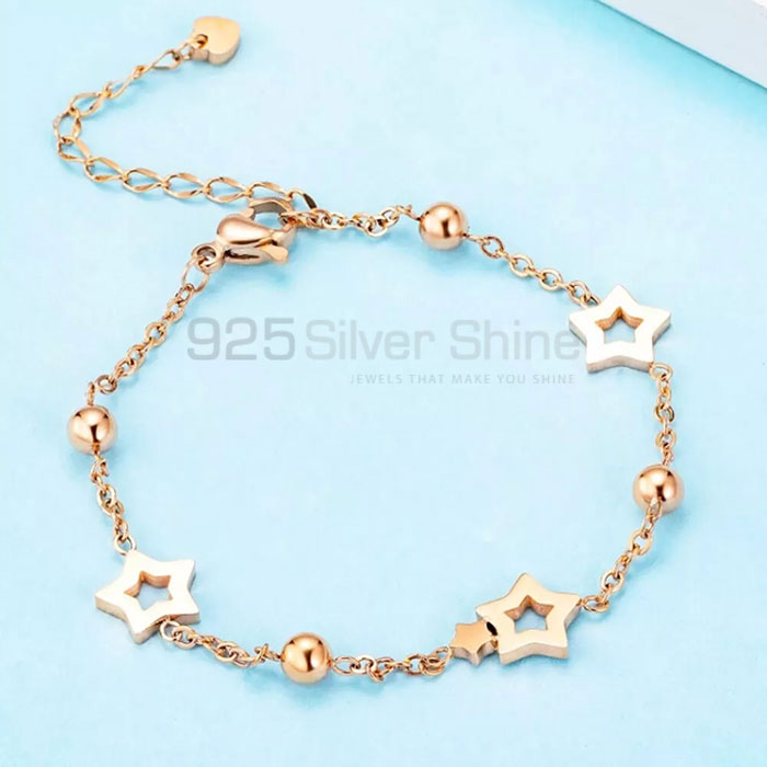 Sterling Silver Star Mini Charm Chain Bracelet STMR470_0