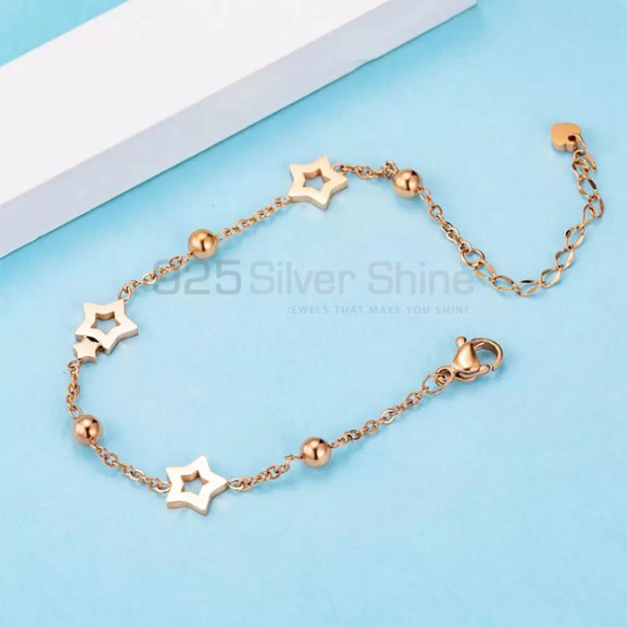 Sterling Silver Star Mini Charm Chain Bracelet STMR470_1