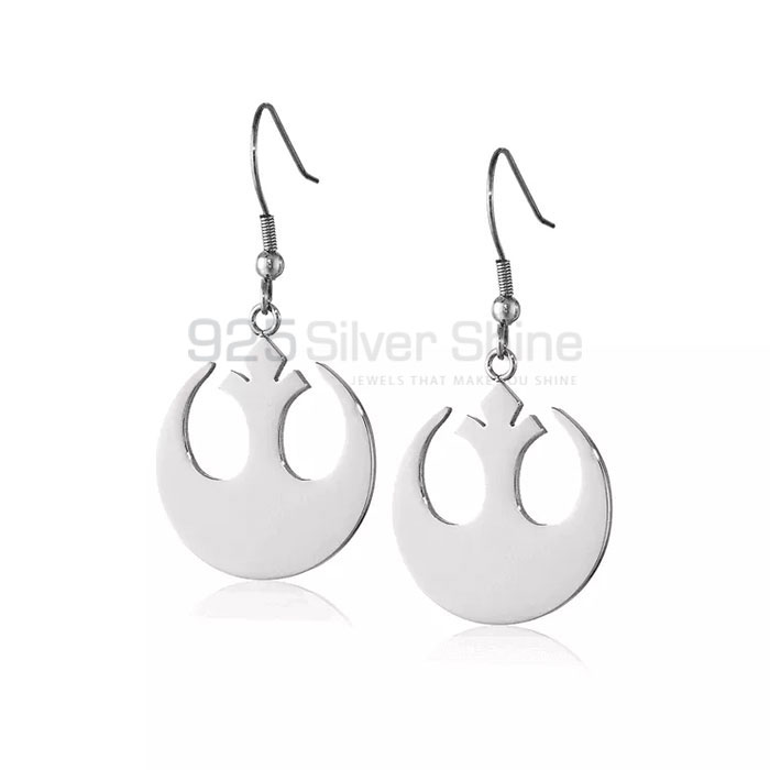 Sterling Silver Star Wars Rebel Alliance Symbol Dangle Earring SMME546