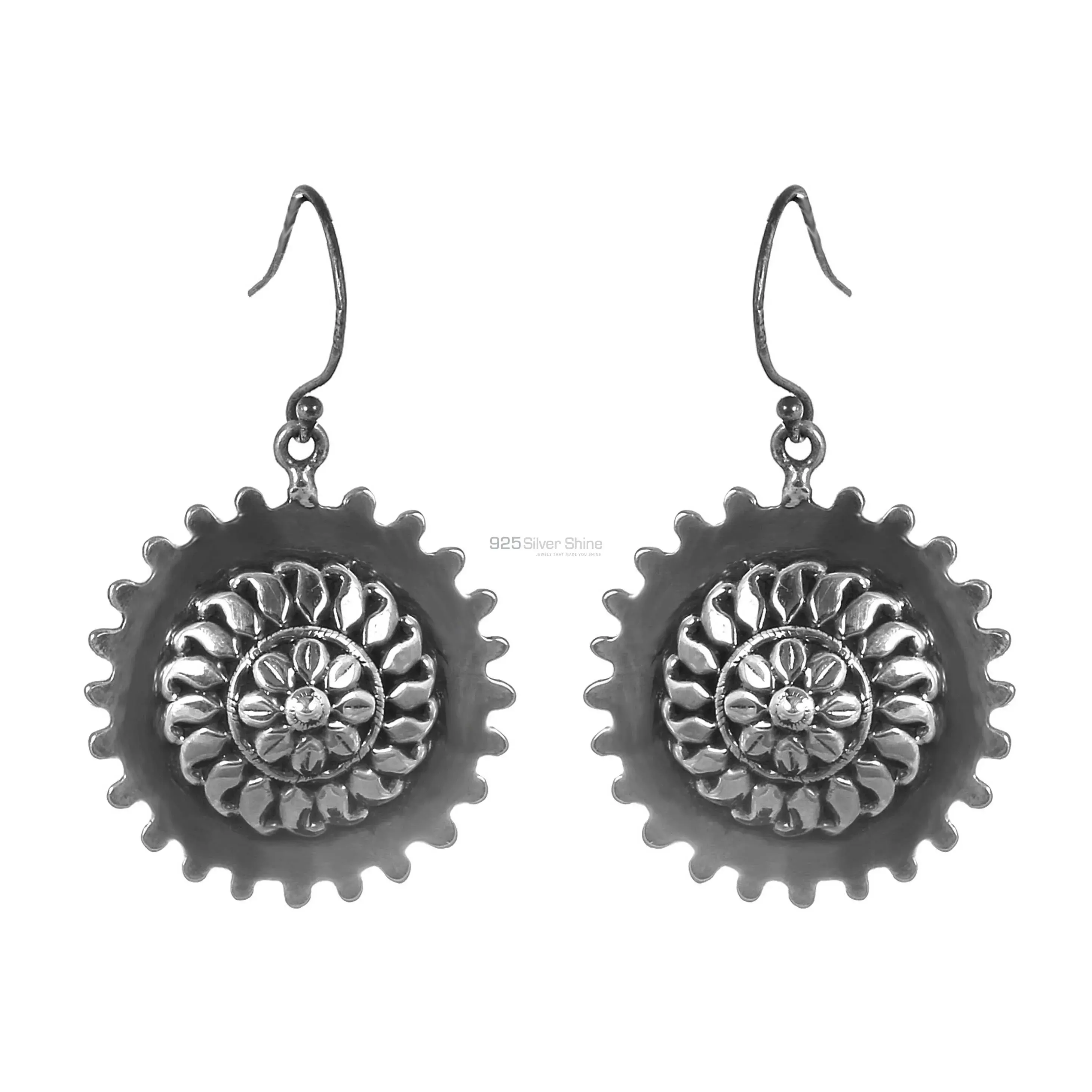 Sterling Silver Sunrise Handmade Earring Jewelry 925SE154_1