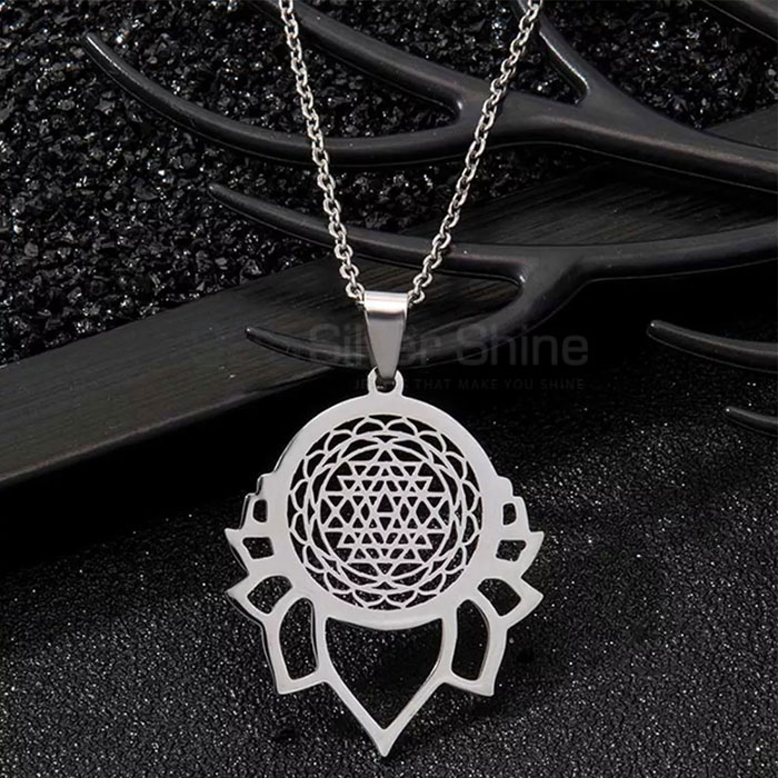 Stunning 925 Silver Geometric Chain Necklace Designs GMMN292_1