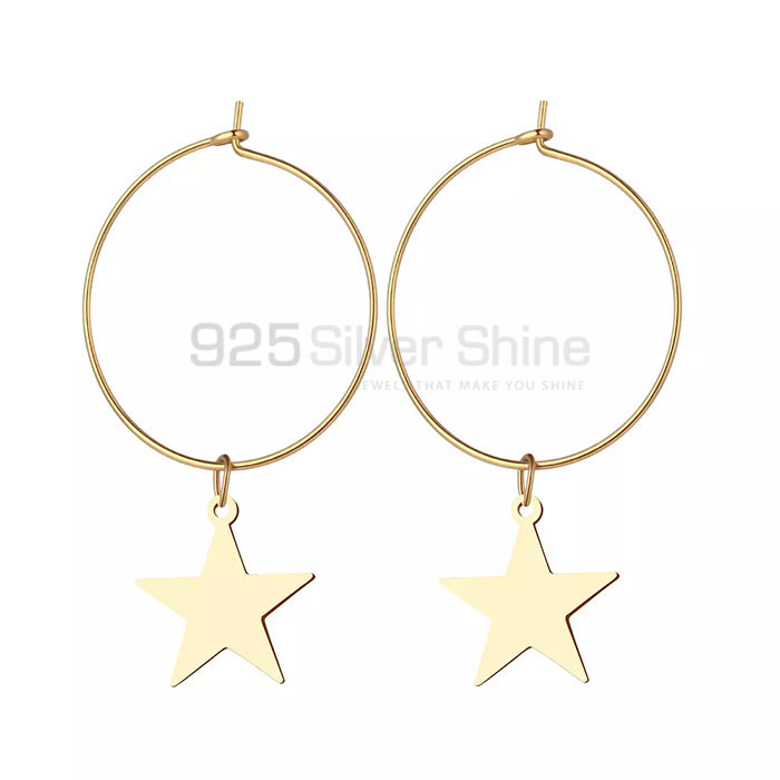 Stunning 925 Silver Star Hoop Minimalist Earring STME483