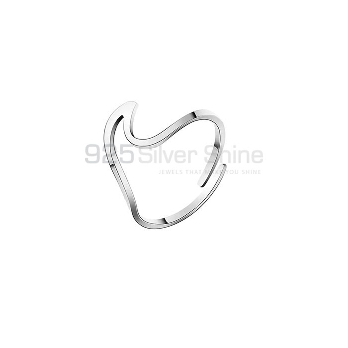 Stunning 925 Silver Water Wave Minimalist Ring WWMR634