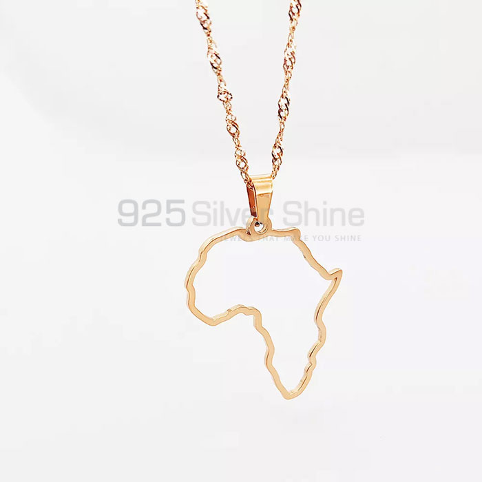 Stunning Africa Map Chain Necklace In Sterling Silver MPMN360_0