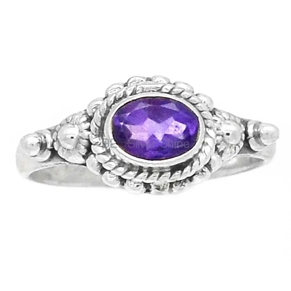 Designer Silver Amethyst Birthstone Rings 925SR2348