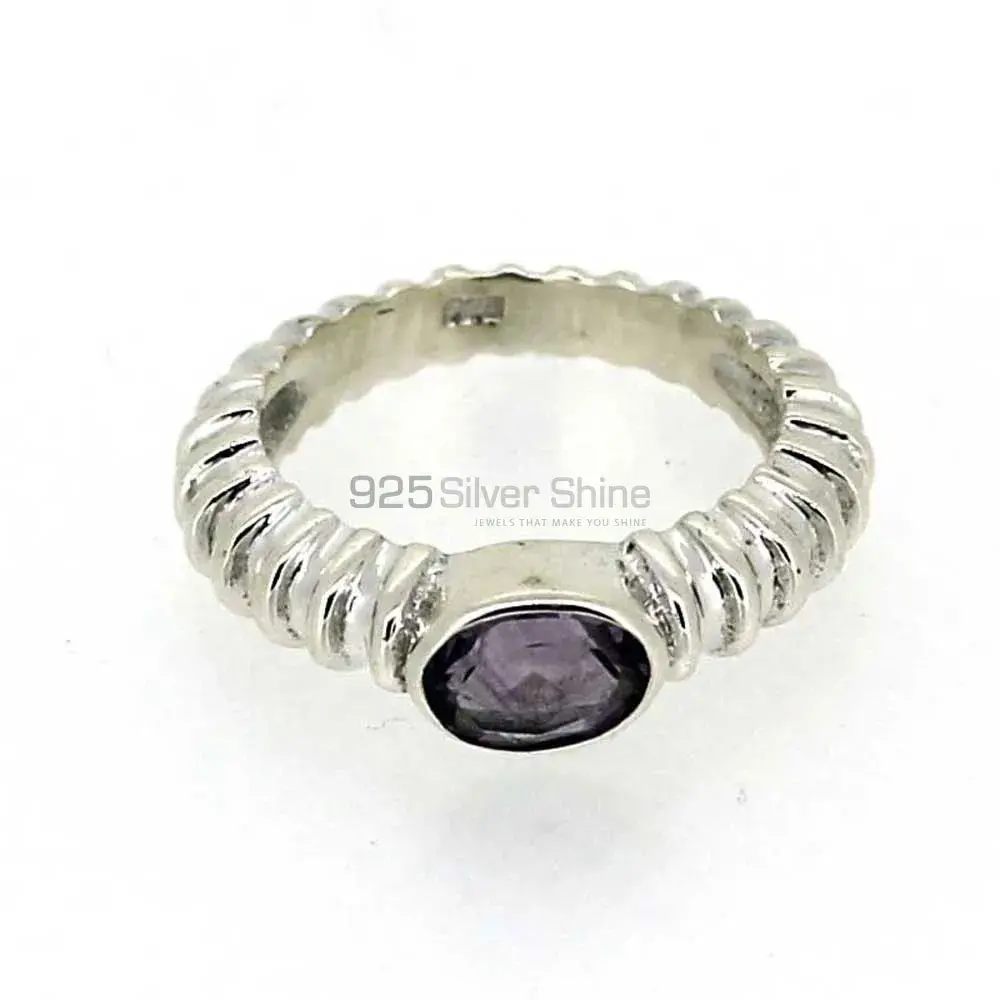 Sterling Silver Amethyst Cut Stone Rings 925SR025-5