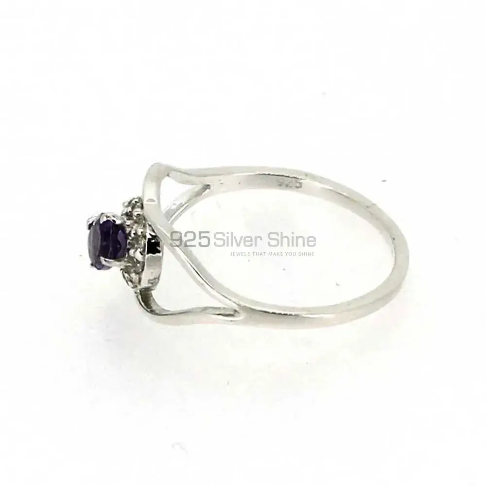 Amethyst Single Stone Sterling Silver Rings 925SR044-5_3