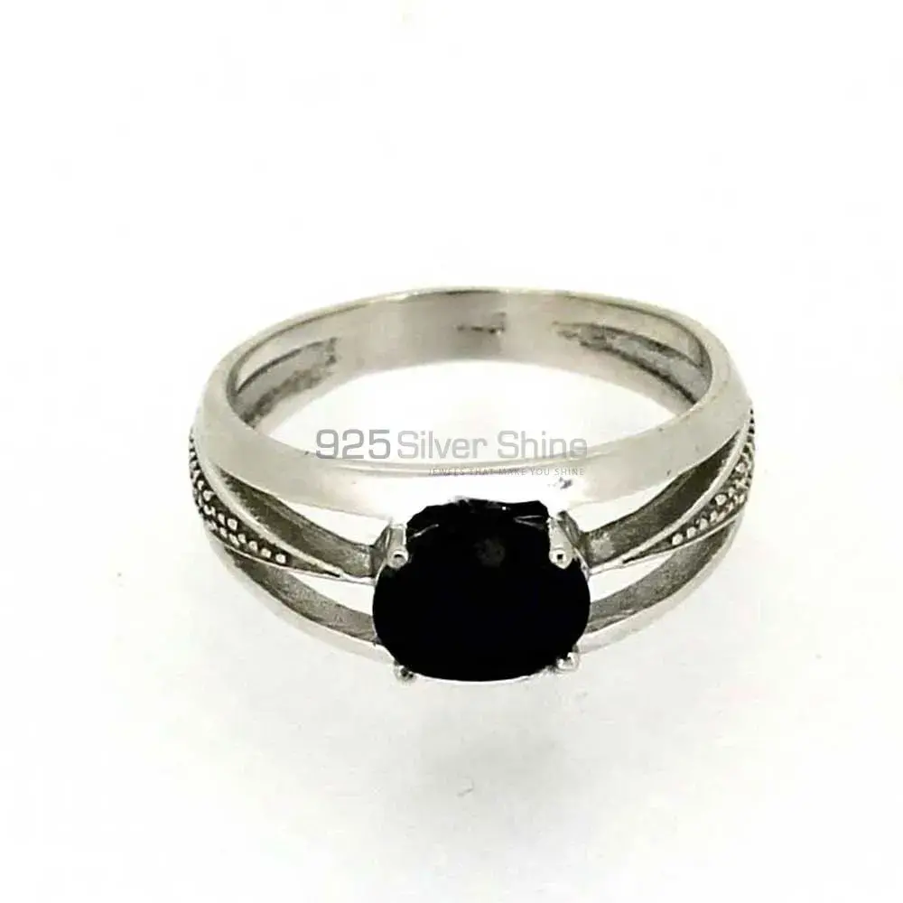 Stunning Black Onyx Gemstone Ring In 925 Solid Silver 925SR027-4_0