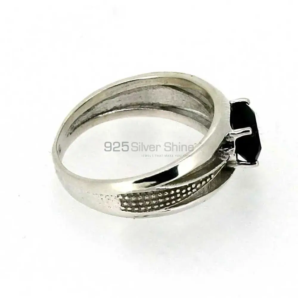 Stunning Black Onyx Gemstone Ring In 925 Solid Silver 925SR027-4_1