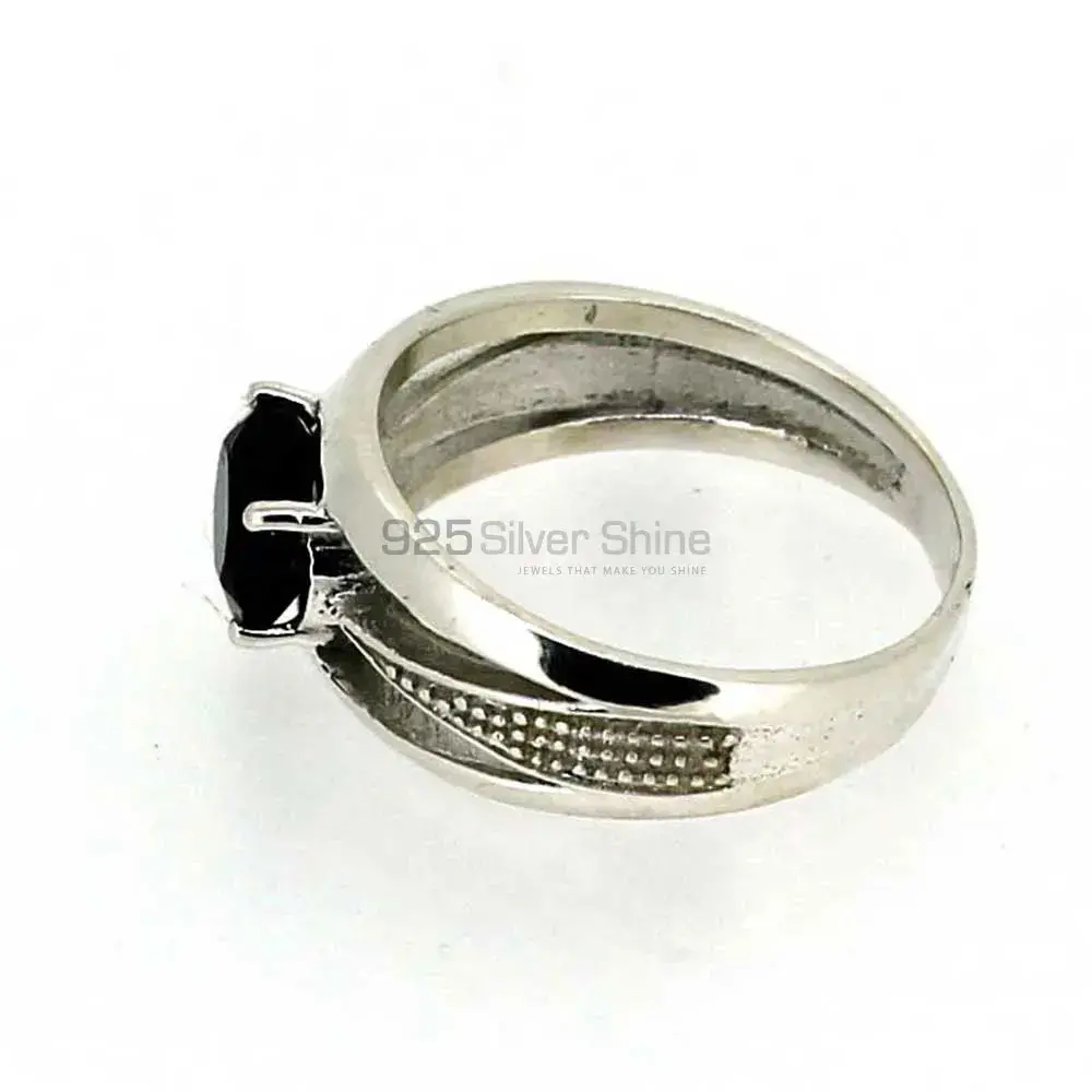 Stunning Black Onyx Gemstone Ring In 925 Solid Silver 925SR027-4_2