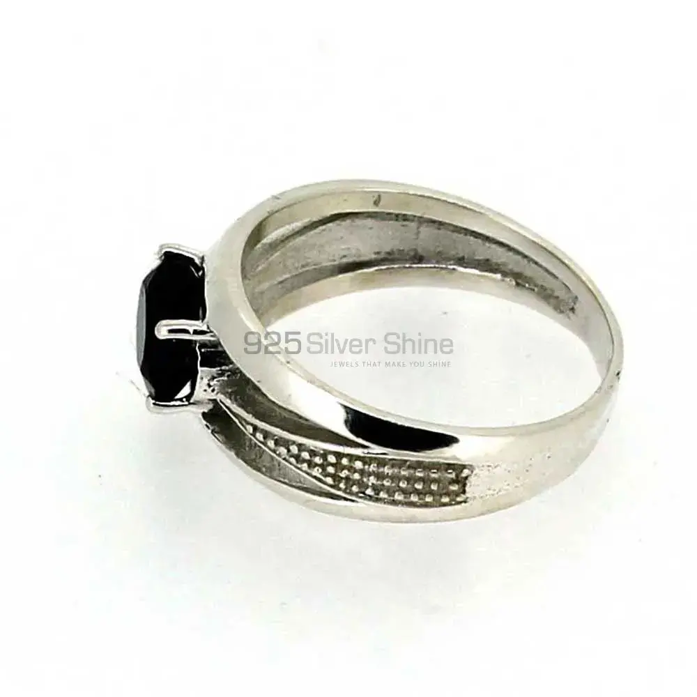 Stunning Black Onyx Gemstone Ring In 925 Solid Silver 925SR027-4_3