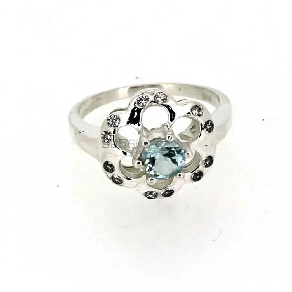 Stunning Blue Topaz Gemstone Designer Ring In 925 Silver 925SR041-4_2