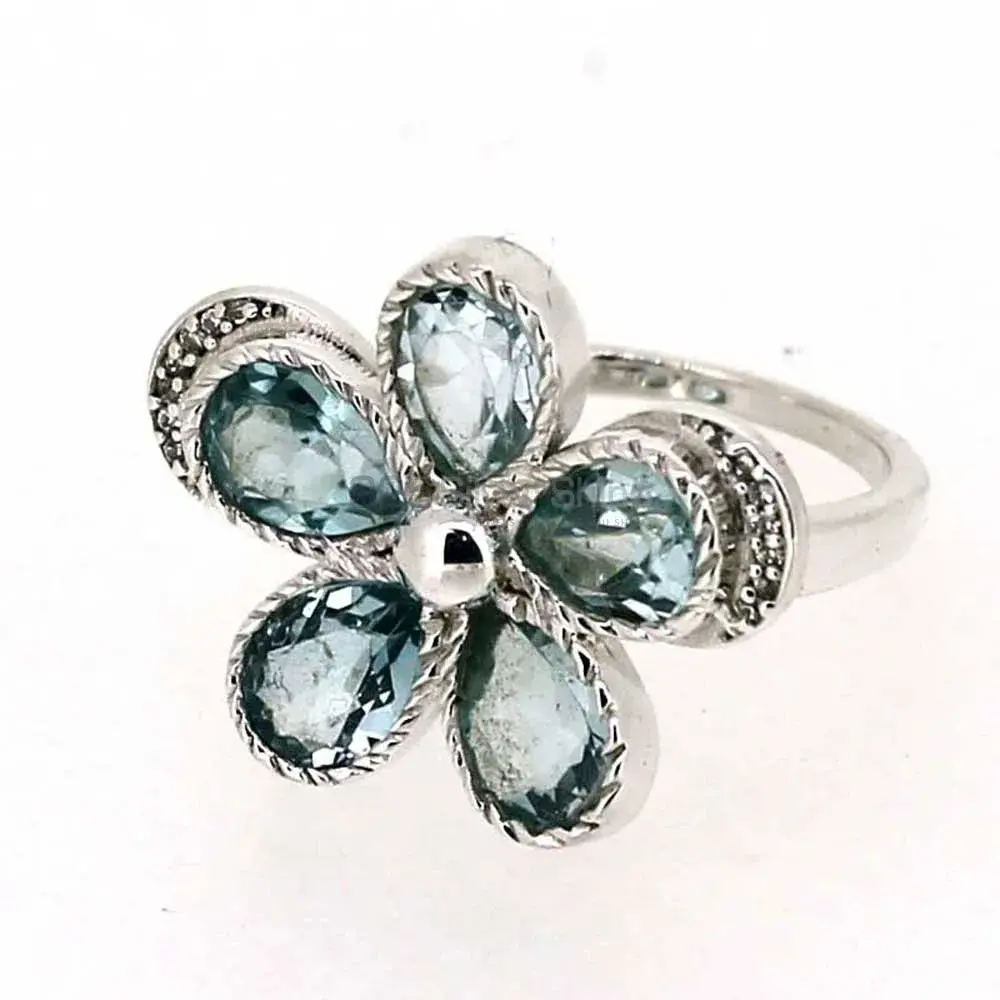 Stunning Blue Topaz Gemstone Handmade Ring In Sterling Silver 925SR043-4_0