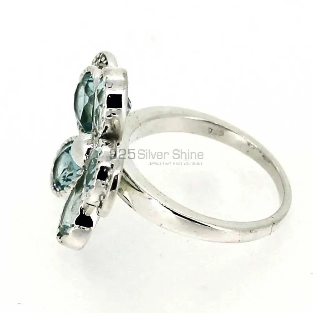 Stunning Blue Topaz Gemstone Handmade Ring In Sterling Silver 925SR043-4_0