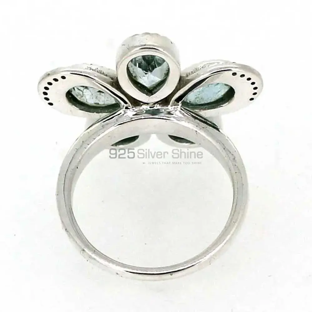 Stunning Blue Topaz Gemstone Handmade Ring In Sterling Silver 925SR043-4_1