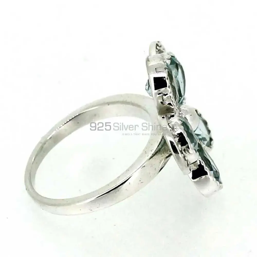 Stunning Blue Topaz Gemstone Handmade Ring In Sterling Silver 925SR043-4_4
