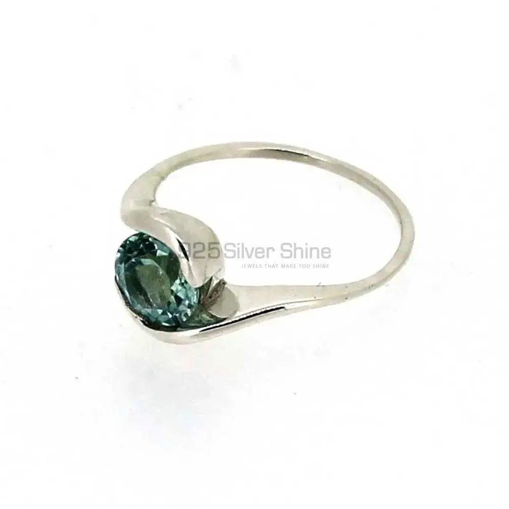 Stunning Blue Topaz Gemstone Ring In Solid Silver 925SR023-5_0