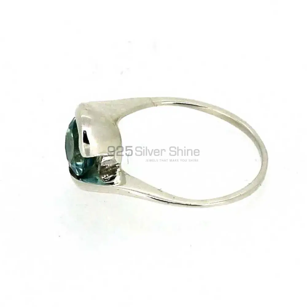 Stunning Blue Topaz Gemstone Ring In Solid Silver 925SR023-5_1