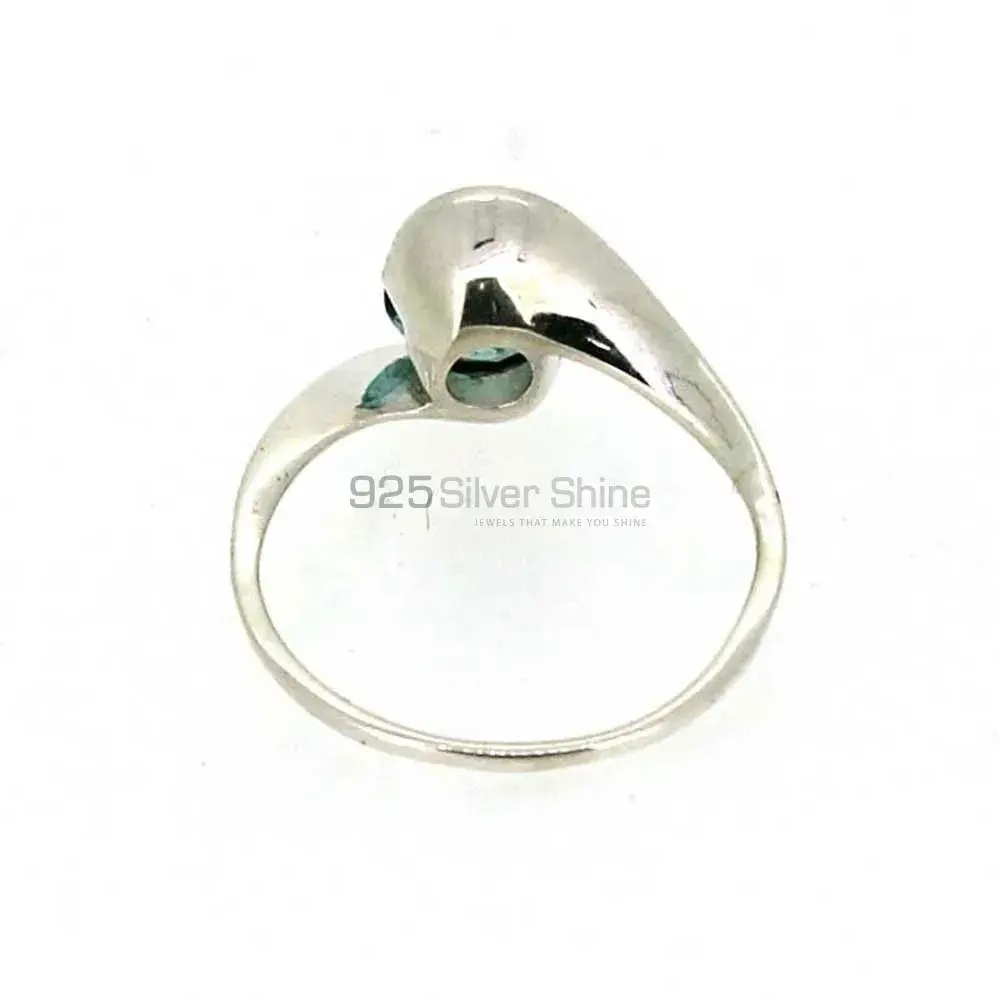 Stunning Blue Topaz Gemstone Ring In Solid Silver 925SR023-5_2