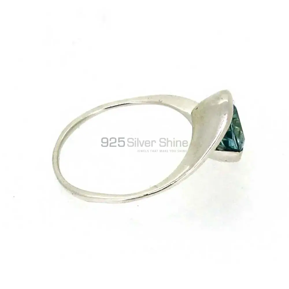Stunning Blue Topaz Gemstone Ring In Solid Silver 925SR023-5_3