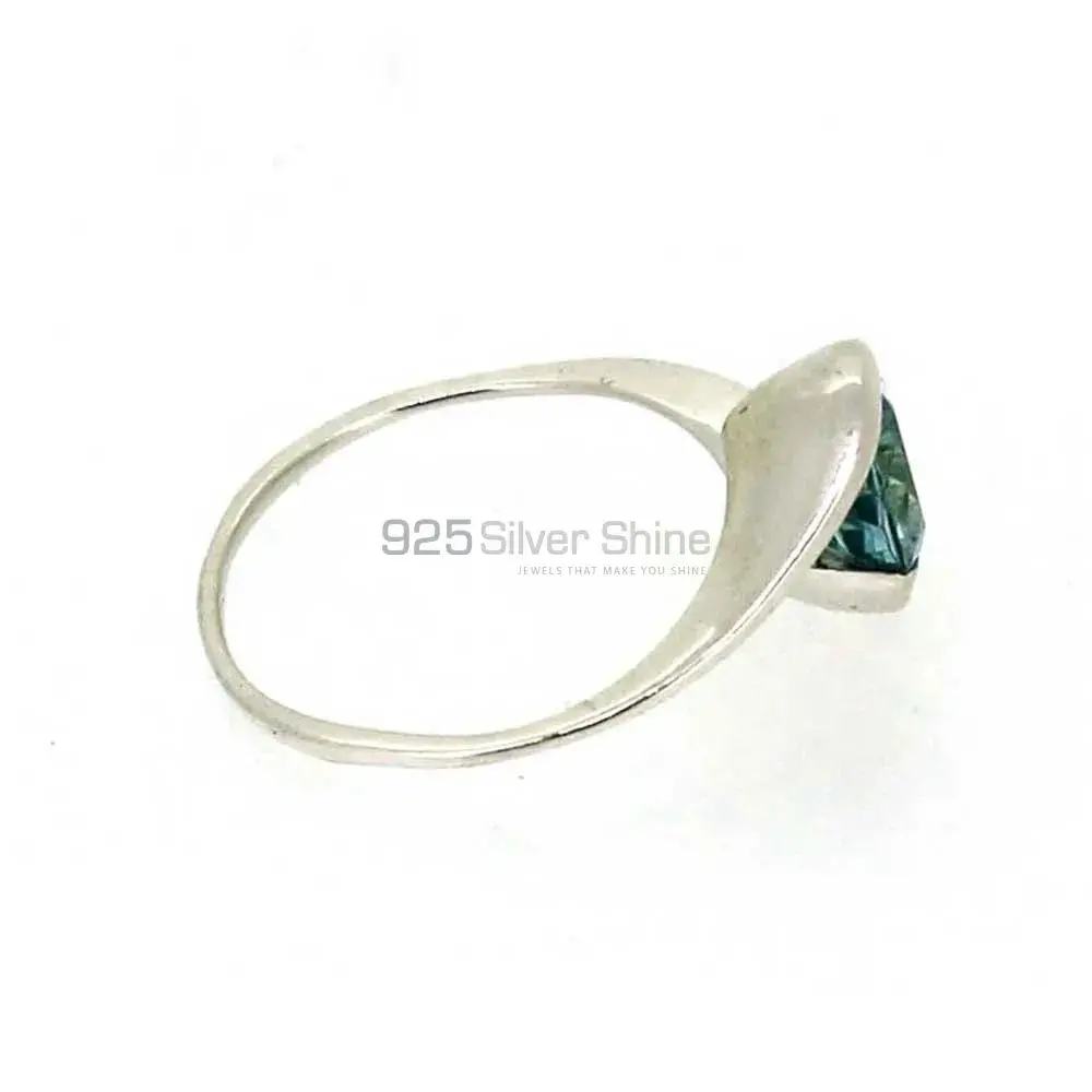 Stunning Blue Topaz Gemstone Ring In Solid Silver 925SR023-5_4