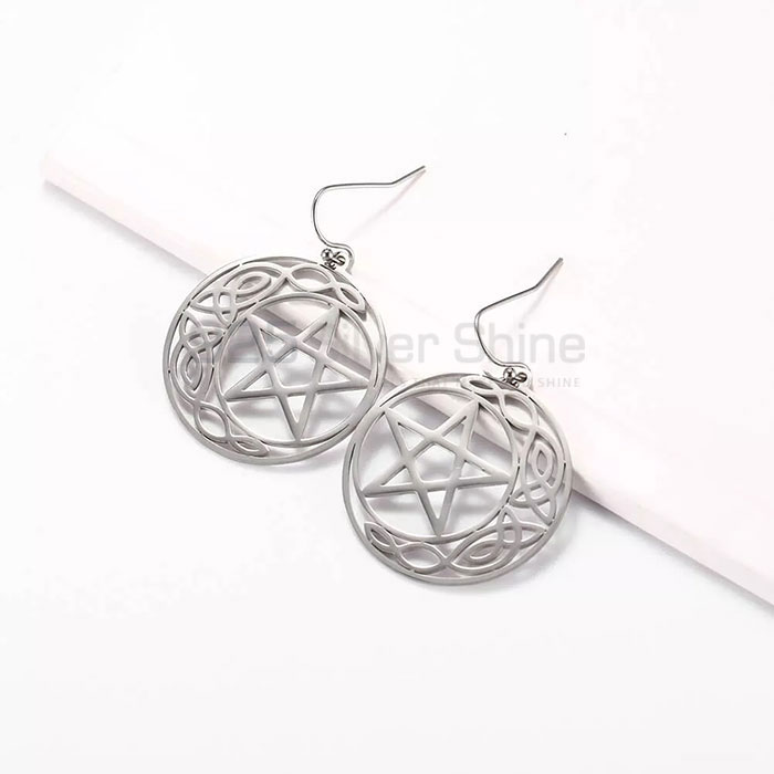 Stunning Celtic Knot Pentacle Dangle Earring In 925 Silver SMME549