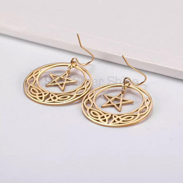 Stunning Celtic Knot Pentacle Dangle Earring In 925 Silver SMME549_0