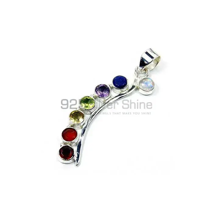 Stunning Chakra Pendant With Sterling Silver Jewelry SSCP176