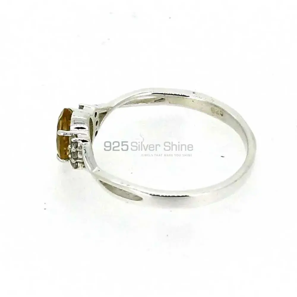 Citrine Oval Stone Sterling Silver Rings 925SR051-1_1