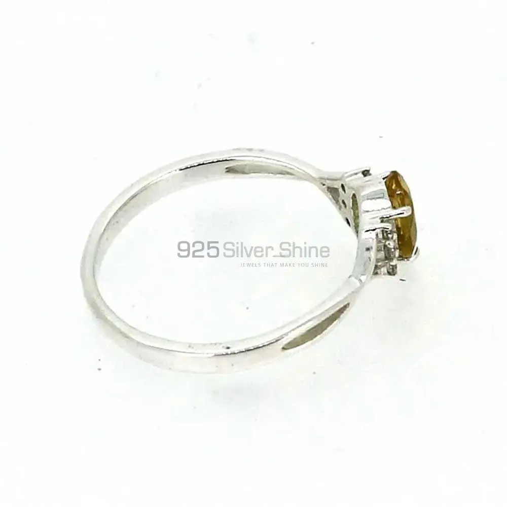 Citrine Oval Stone Sterling Silver Rings 925SR051-1_3
