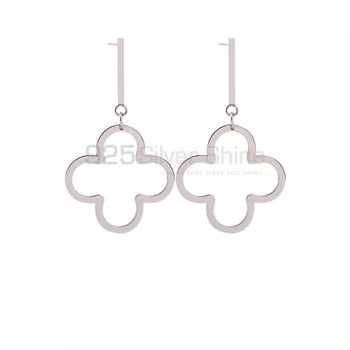 Stunning Clover Dangle Minimalist Earring In 925 Sterling Silver CFME29