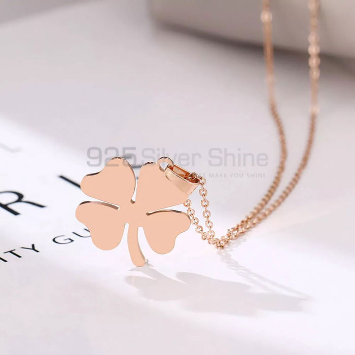 Stunning Clover Minimalist Necklace In 925 Sterling Silver CFMN37