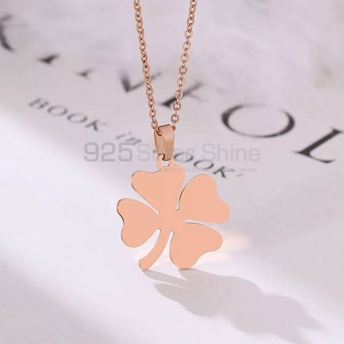 Stunning Clover Minimalist Necklace In 925 Sterling Silver CFMN37_0