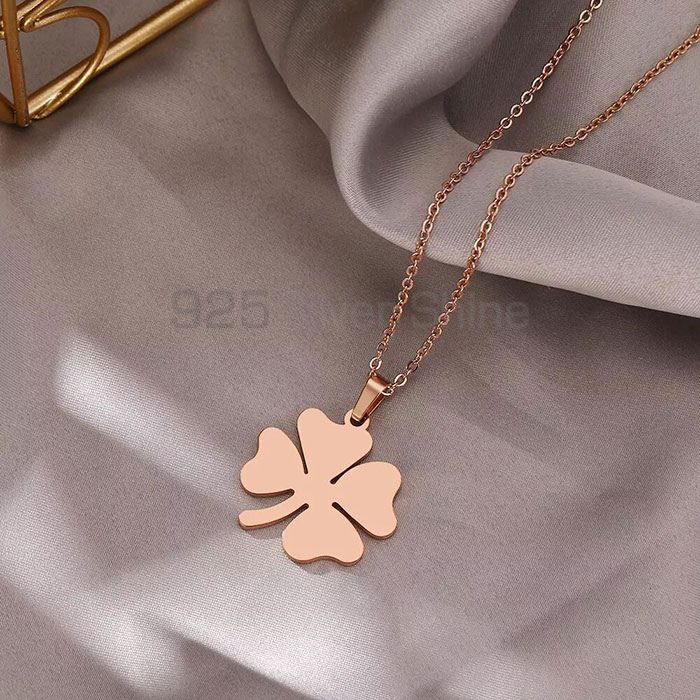 Stunning Clover Minimalist Necklace In 925 Sterling Silver CFMN37_1