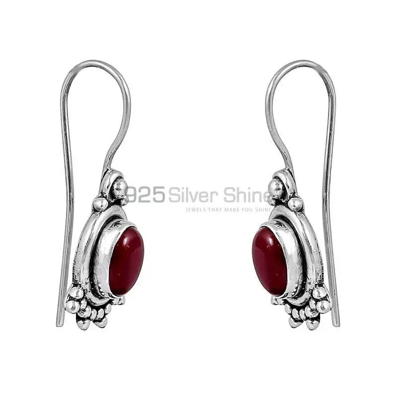 Stunning Carnelian Gemstone Earring In 925 Sterling Silver Jewelry 925SE111_0