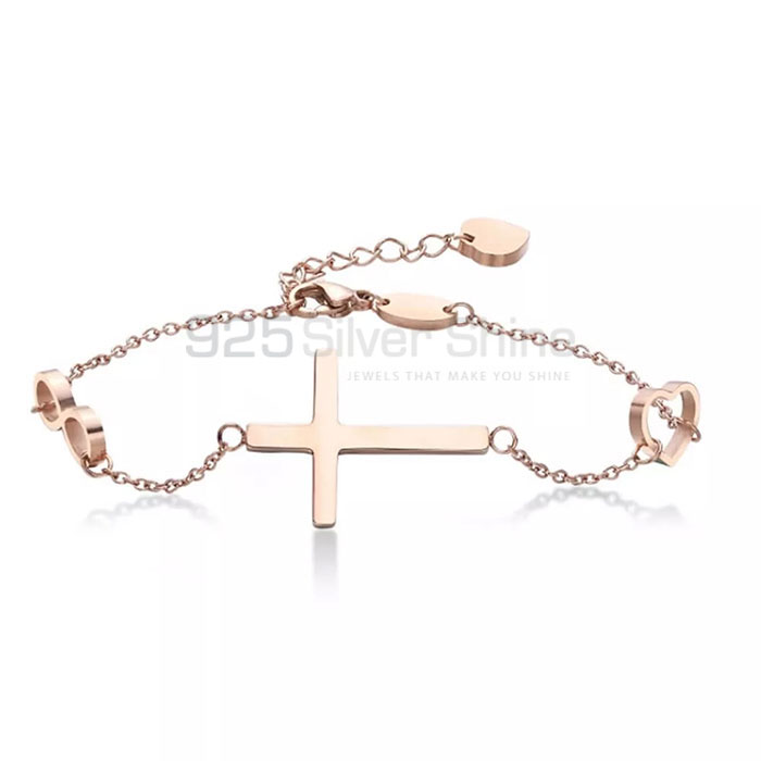 Stunning Cross Minimalist Adjustable Bracelet In Sterling Silver CRMB51_1