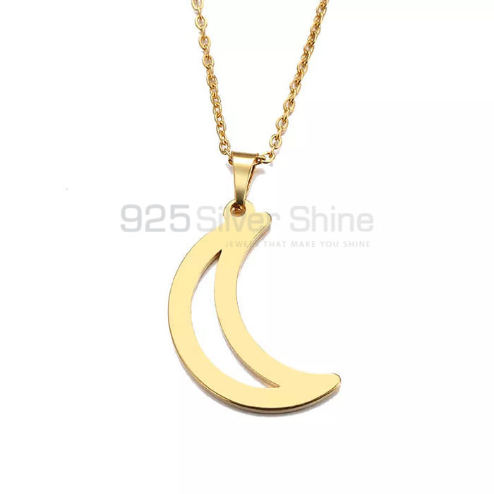 Stunning Dainty Moon Necklace In Sterling Silver Jewelry MOMN392_0