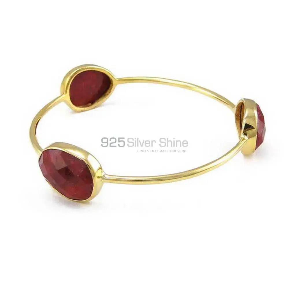 Stunning dyed Ruby Gemstone Bracelet In Sterling Silver Jewelry 925SSB3