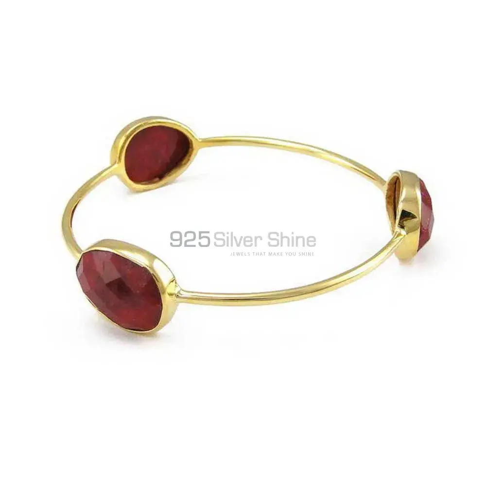 Stunning dyed Ruby Gemstone Bracelet In Sterling Silver Jewelry 925SSB3_0