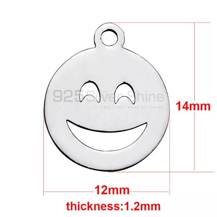 Stunning Face Cut Smiley Emoji Charm Pendant SMMP442_0