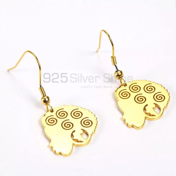 Stunning Face Dangle Earring In 925 Sterling Silver FCME98
