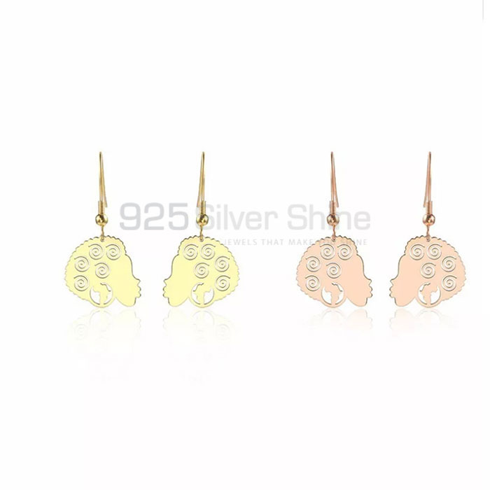 Stunning Face Dangle Earring In 925 Sterling Silver FCME98_0